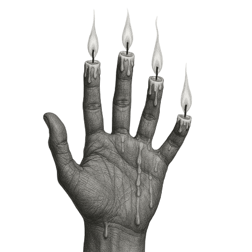 Candle hand